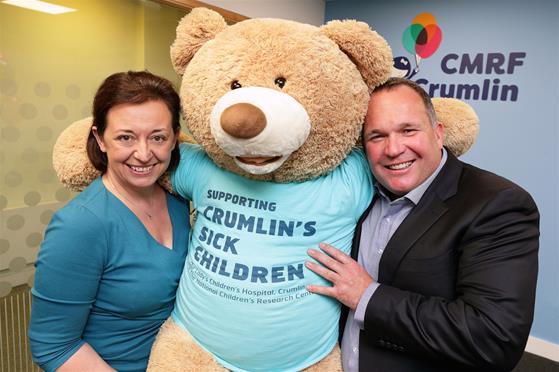 Pictured announcing Pure Telecom's plans to raise 250K for CMRF Crumlin are (L-R): Mary O'Donovan, director of fundraising, CMRF Crumlin; and Paul Connell, CEO, Pure Telecom.