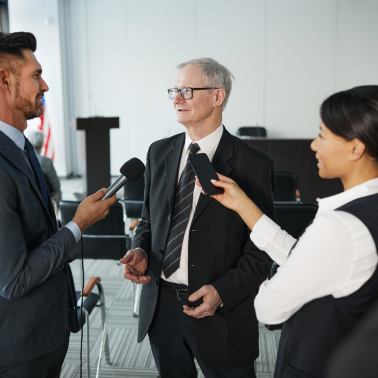 A media interview